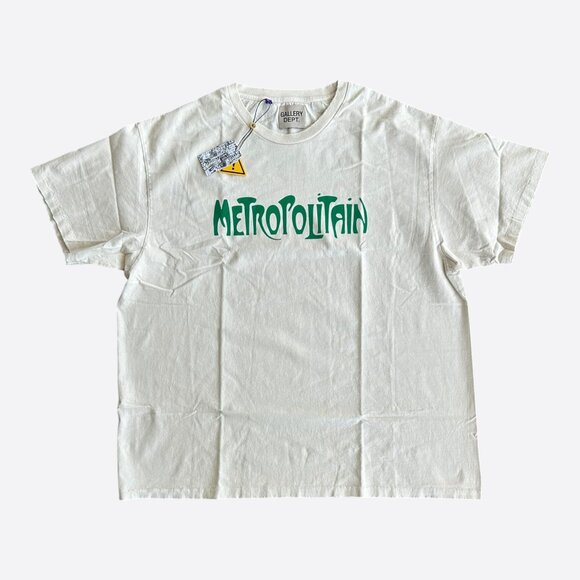 Gallery Dept White & Green Metropolitain Logo T-Shirt